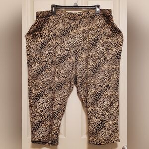 Catherine's Sleepwear Capri Pants. Leopard Print. Size 22W- 24W